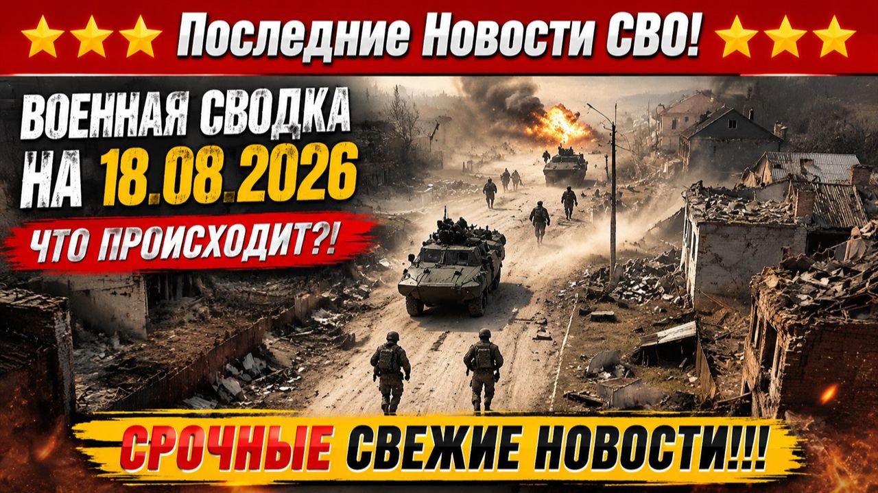 СВО на Украине - Сводка СВО на 18 Августа и Карта боевых действий сегодня 18.08.2026