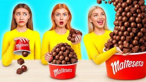Большая, Средняя или Маленькая Тарелка Челлендж _ Вкусные Кухонные Лайфхаки