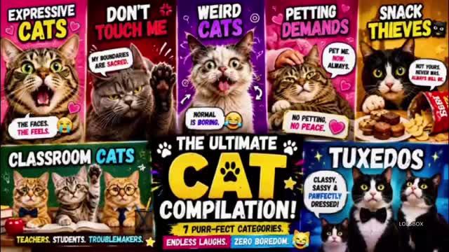 Expressive Cats, Don’t Touch Me, Petting Demands, Snack Thieves, Classroom Cats & Tuxedos