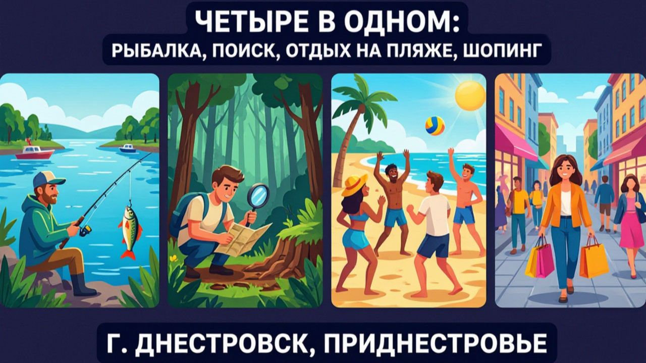 ЧЕТЫРЕ В ОДНОМ: РЫБАЛКА, ПОИСКОВОЕ УВЛЕЧЕНИЕ, ОТДЫХ НА ПЛЯЖЕ, ШОПИНГ – г. ДНЕСТРОВСК, ПРИДНЕСТРОВЬЕ
