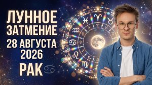 Рак - гороскоп на Лунное затмение 28 Августа 2026 года