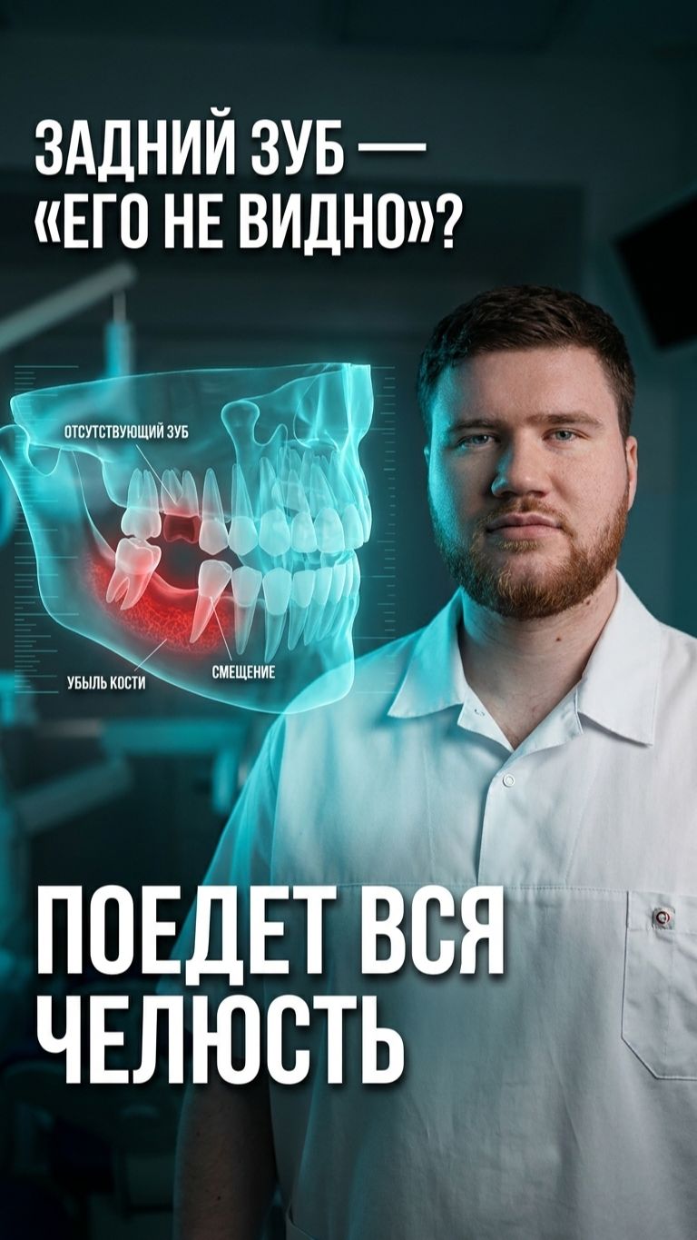 🦷 Выпал задний зуб — «не видно» же?