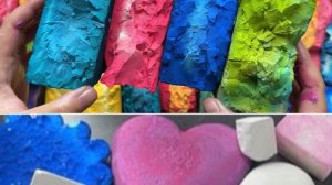 ASMR crush chalk 🌈🌈🌈2в1