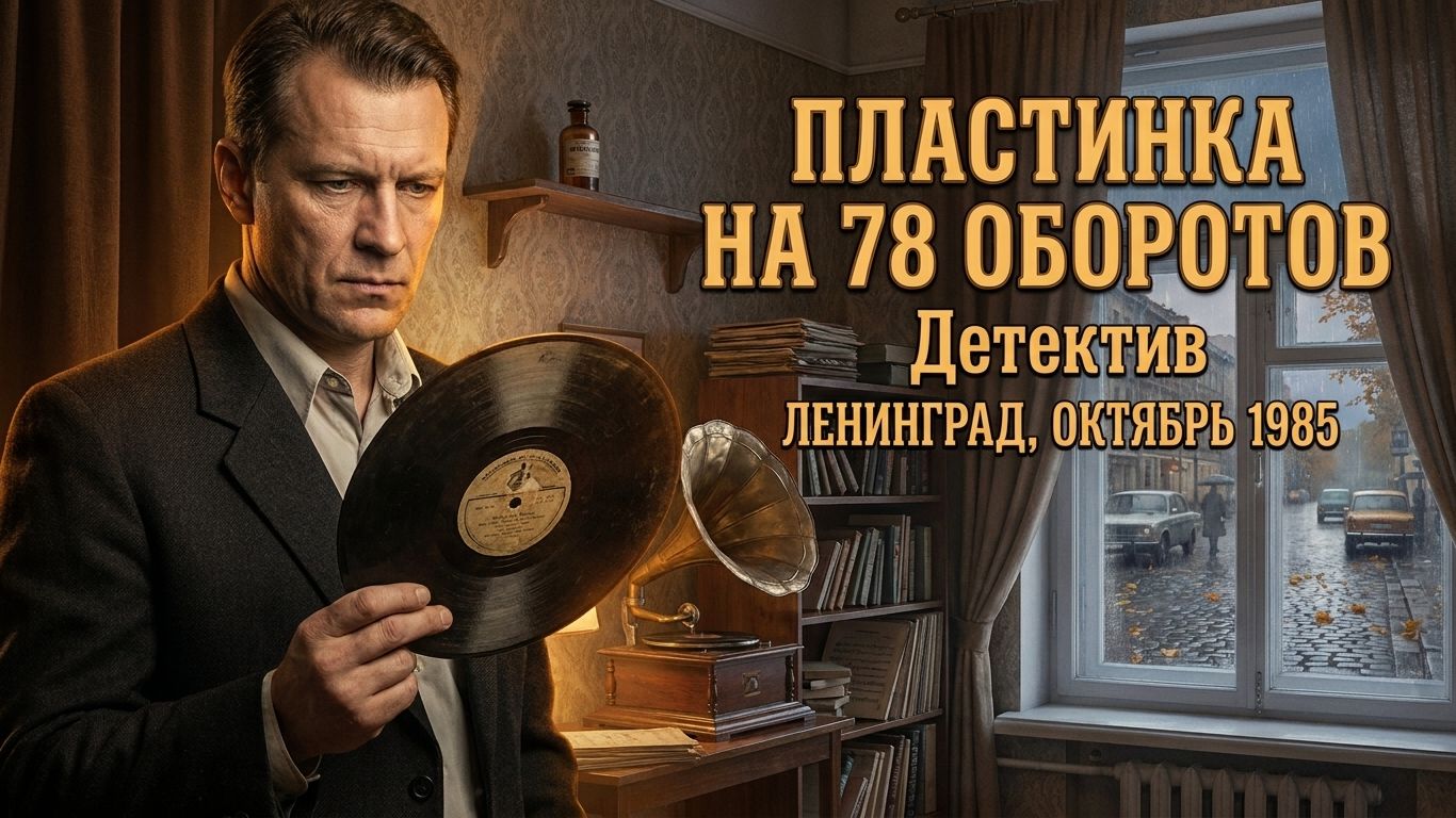 Пластинка на 78 оборотов. _ Детектив. Ленинград, 1985 год.