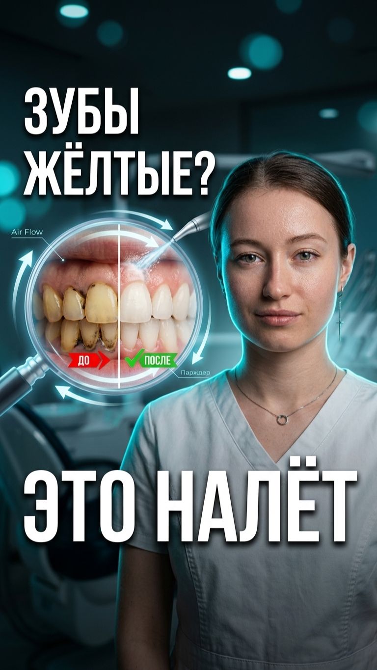 Жёлтые зубы — это не эмаль 🦷