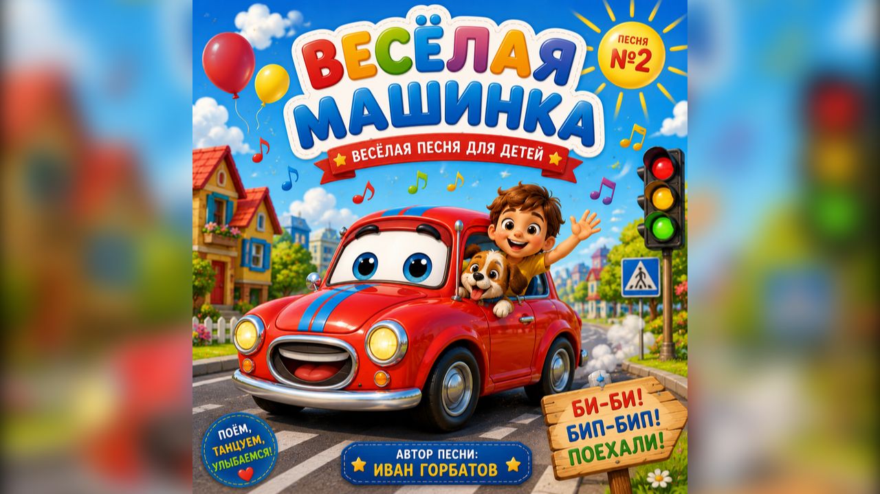Весёлая машинка 🚗 | Песня для детей | Иван Горбатов