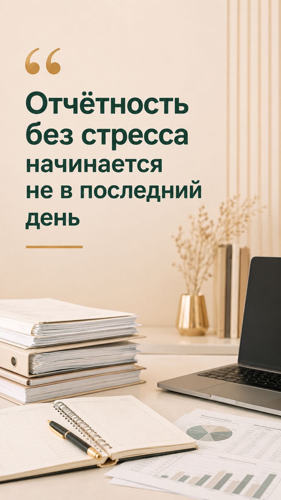 Отчётность без стресса начинается не в последний день, а с порядка в бухгалтерии.