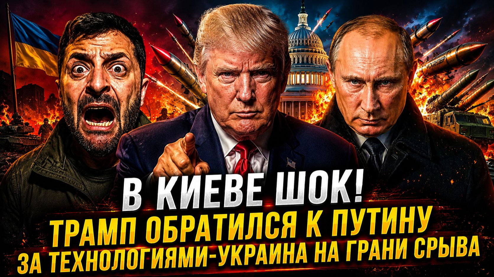В КИЕВЕ ШОК! ТРАМП ОБРАТИЛСЯ К ПУТИНУ ЗА ТЕХНОЛОГИЯМИ-УКРАИНА НА ГРАНИ СРЫВА