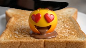 Какой тост с эмодзи вы бы попробовали? 🍞😲😍 | Странный, но приятный АСМР-ролик с ИИ. Мультики