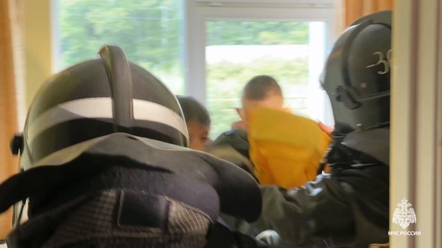 Условный пожар в школе-интернате «Радуга» потушен