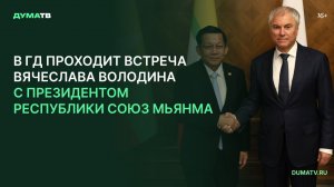 В ГД проходит встреча Вячеслава Володина с Президентом Республики Союз Мьянма