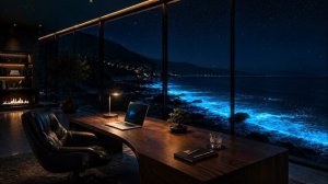 Deep Work Music Bioluminescent Ocean Night ~ CEO Focus Music for Hyperfocus & Flow State