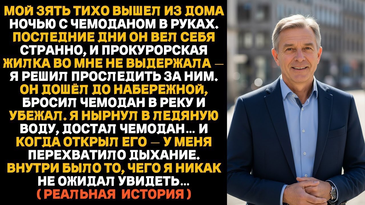 Мой зять бросил подозрительный чемодан в реку  Когда я достал его со дна, я был потрясён