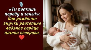 «Ты портишь породу и гены!»: Как рождение внучки растопило ледяное сердце наглой свекрови.