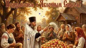 С Преображением Господним и Яблочным Спасом. Красивая музыкальная открытка.
