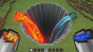 Реалистичные вода и лава против ОГРОМНОЙ ямы (что произойдет) — Подборка по Minecraft