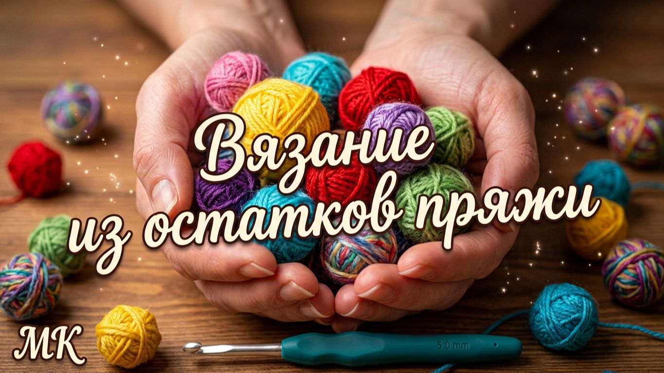 🔥💯 Не выбрасывайте ОСТАТКИ! НОВЫЙ ДИЗАЙН:Бабушкин квадрат из остатков пряжи.Вязание для начинающих
