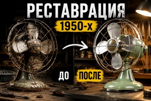 Реставрация старого сломанного вентилятора 1950-х годов
