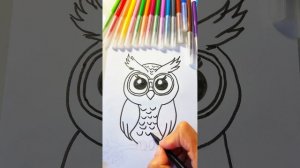 Как нарисовать сову 🦉 | Рисуем поэтапно