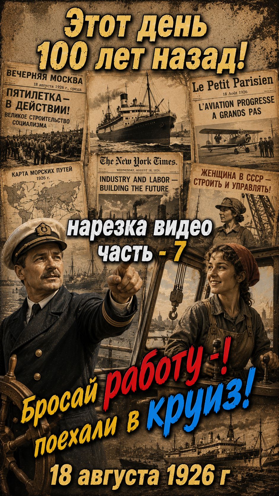 Просто шок! Не может быть, что всё это произошло за один день! 18/08/1926-7 Этот день 100 лет назад!