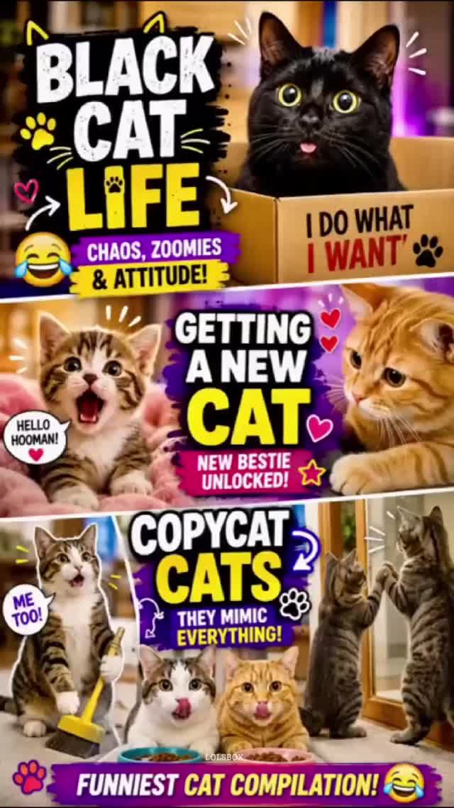 Black Cat Life, Getting A New Cat & Copycat Cats Who Mimic Everything