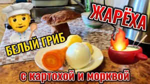 Жарёха из белого гриба с картохой и морквой и луком 15 августа 2026