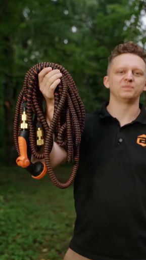 Набор для полива с растягивающимся шлангом 30 м Вихрь