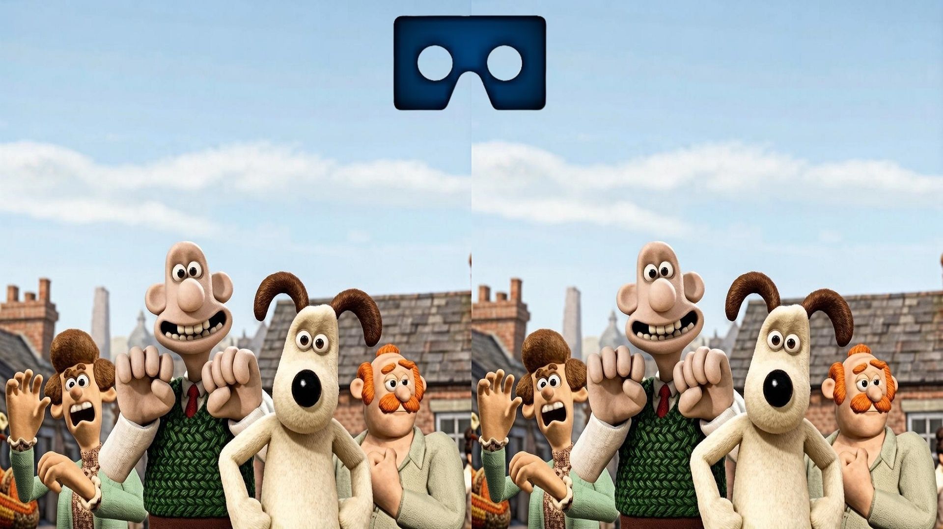 Уоллес и Громит 3Д видео для VR очков  3D SBS VR Box ч.1