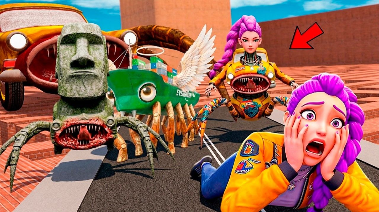 Руми напуган CAR EATERS и CRABTANIC в Garry`s Mod