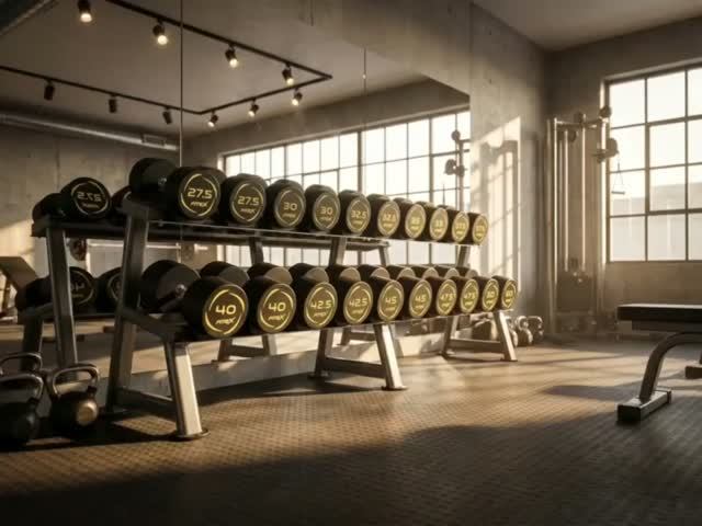 Комплект полиуретановых гантелей 27,5-50кг (10пар) со стойкой Fitex FTX-413.1
