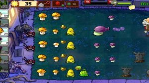 Plants vs zombies:Прохождения 3 уровня ночи
