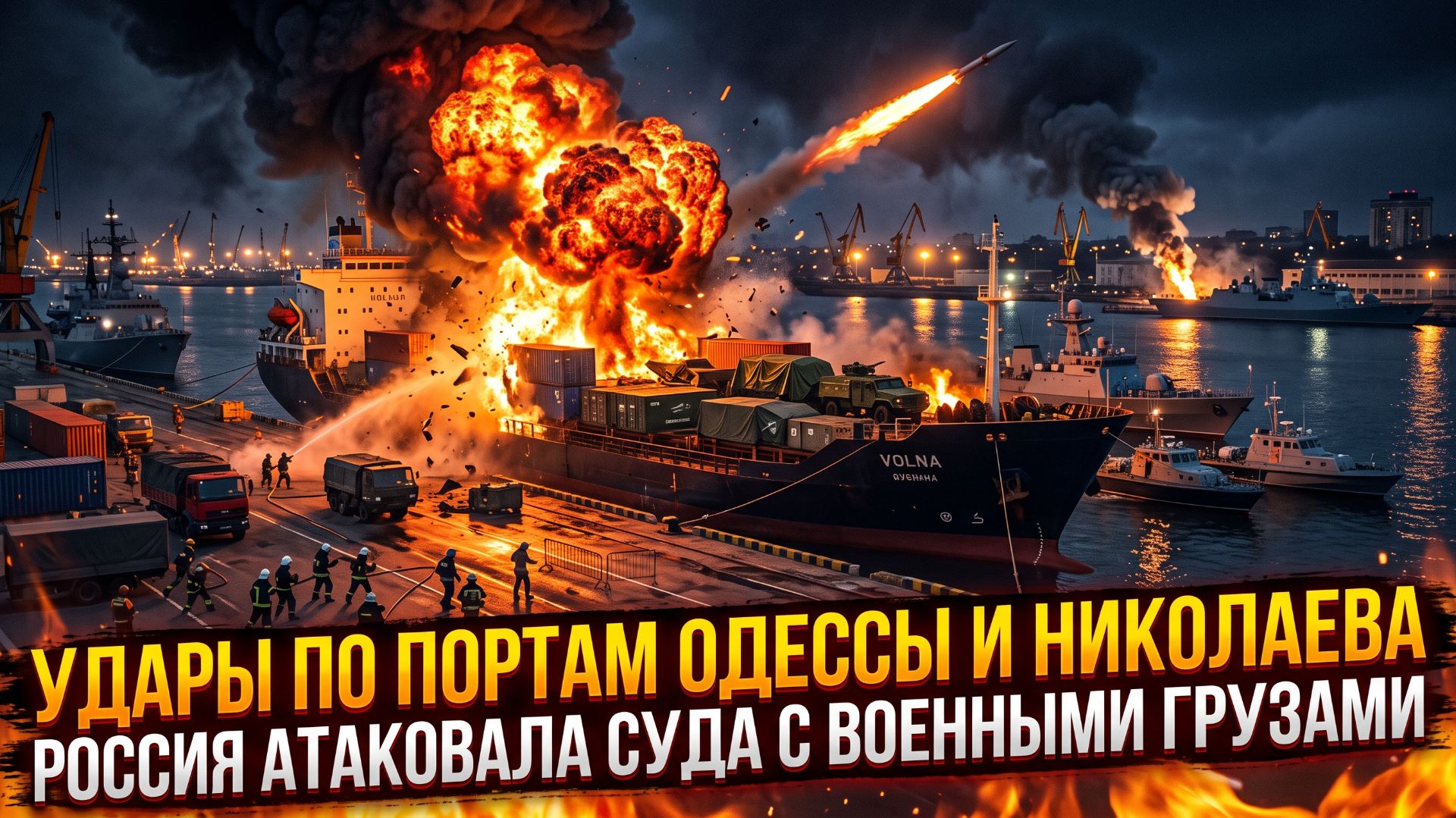 🎯 Точное попадание: Россия вывела из строя суда с военными грузами в портах