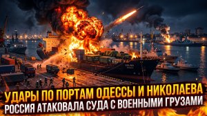 🎯 Точное попадание: Россия вывела из строя суда с военными грузами в портах