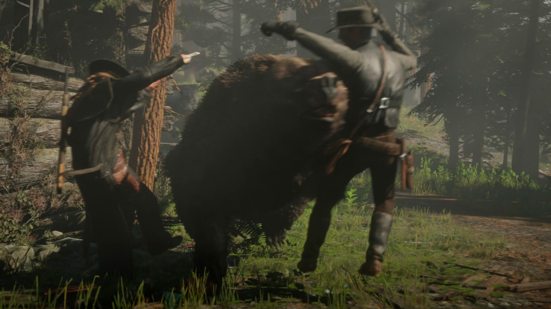 Red Dead Redemption 2 - серия 147 - Как пережить нападение медведя?