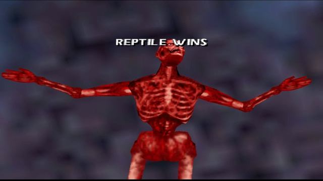 Mortal Kombat Gold - Fatality - Reptile (Face Chew/Acid Burn)