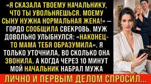 Истории из жизни/Я сказала твоему начальнику, что ты увольняешься- заявила свекровь/Аудиорассказы
