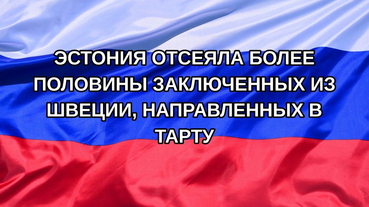 |Н. РФ| Эстония отсеяла более половины заключенных из Швеции, направленных в Тарту