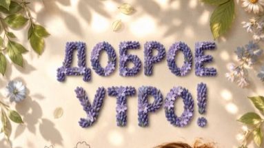 Доброе утро! Красивая песня и открытка с пожеланиями для хорошего дня 🎶☀️