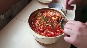 Борщ из свинины в духовке