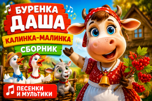 Бурёнка Даша — Калинка-малинка: сборник песен и мультфильмов
