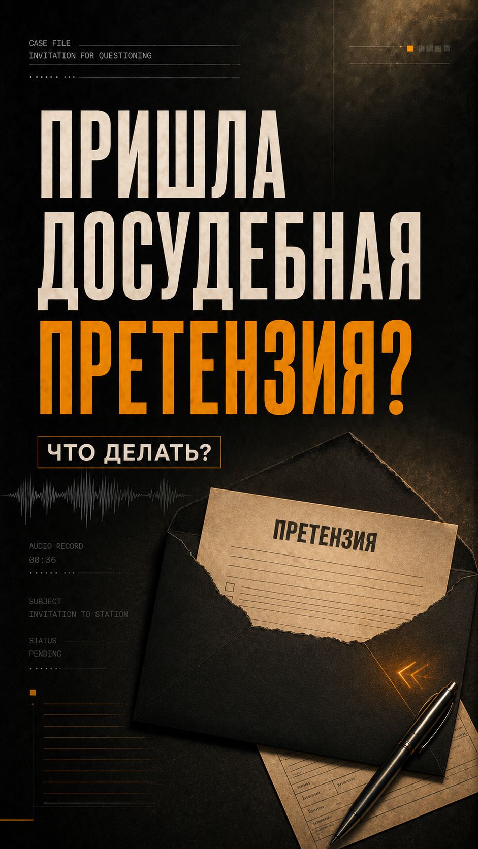 Досудебка - что делать?