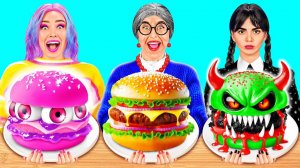 Кулинарный Челлендж# Уэнсдей Против Бабушки # Потрясающие Кухонные Хитрости от Fun Challenge