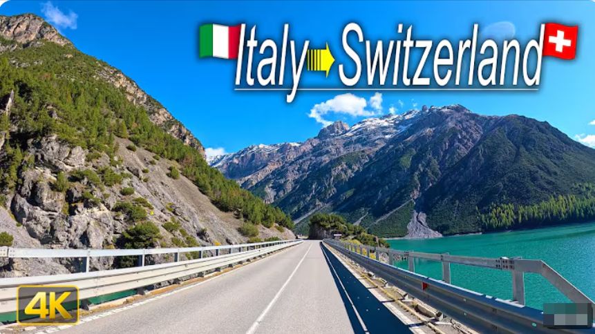 🚗 SmartTV 4К ➤ 🌄 Ливиньо, Италия → Цернец, Швейцария! Потрясающая поездка по альпийским горам! 🌄