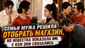 Семья мужа решила отобрать магазин, но невестка показала им, с кем они связались