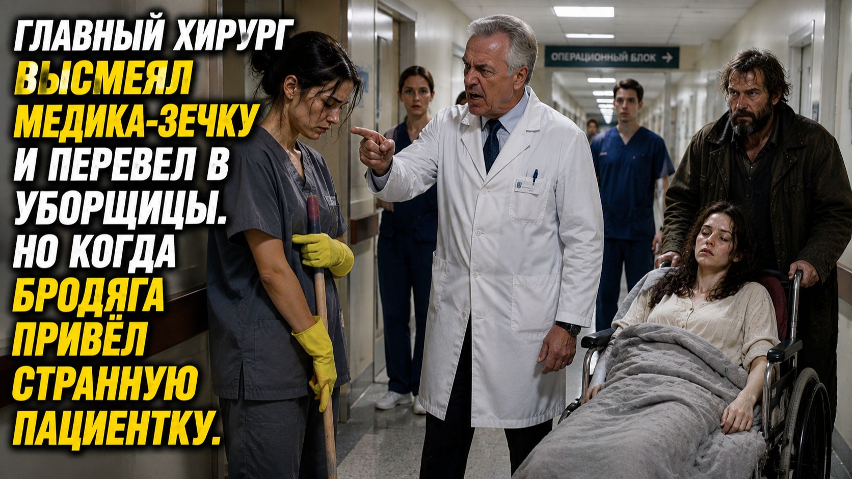 Главный ХИРУРГ высмеял МЕДИКА-ЗЕЧКУ и перевел в УБОРЩИЦЫ. Но когда бродяга привёл странную пациентку