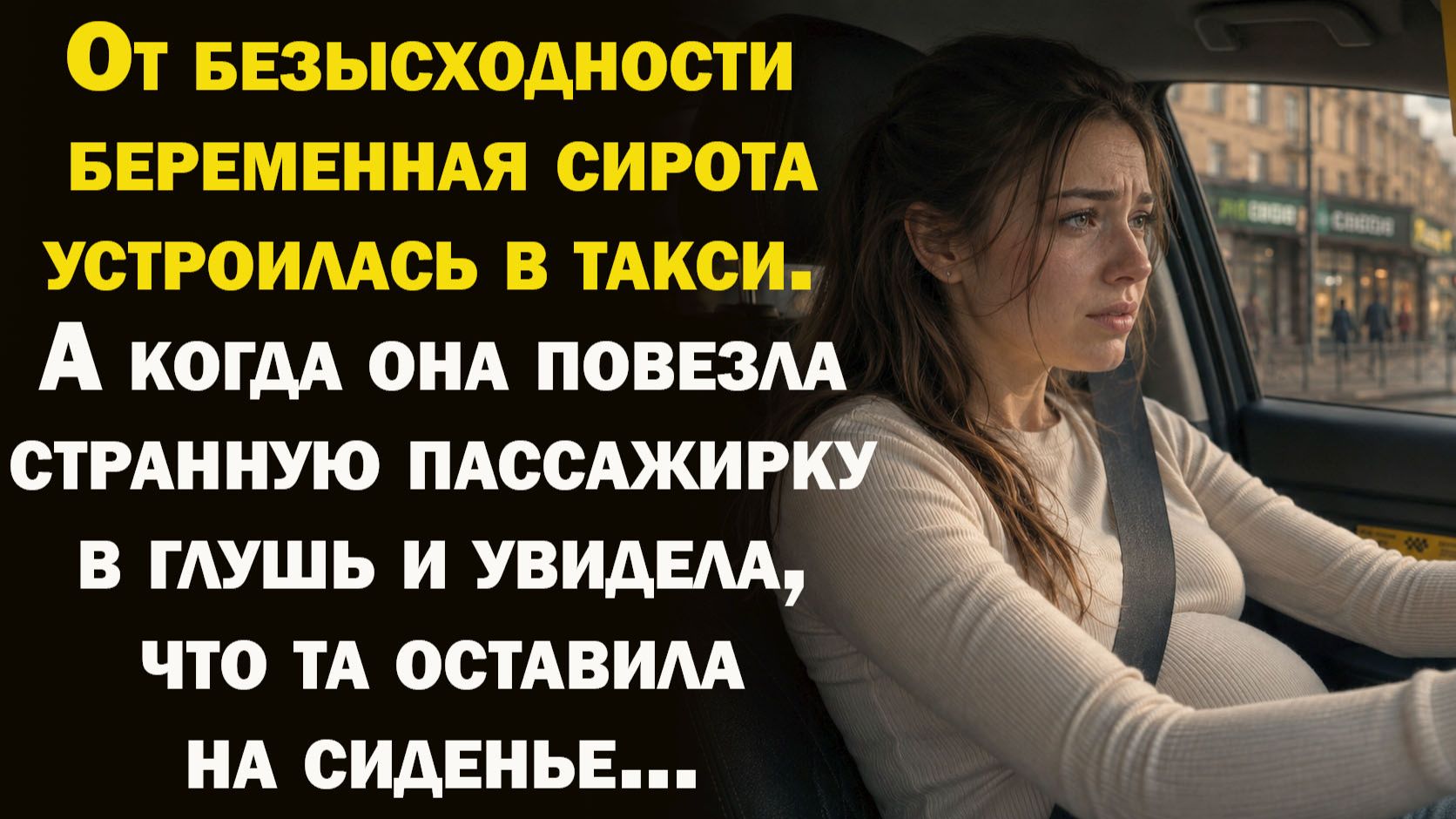 От безысходности сирота устроилась в такси. А когда увидела ЧТО оставила страная пассажирка в салоне