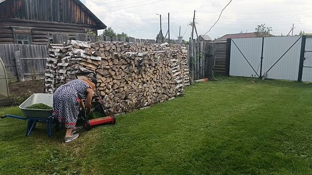 Жизнь в Сибирском селе!Какой хороший летний денёк!Кошу двор!