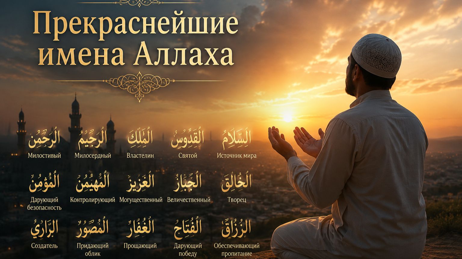 Прекраснейшие имена Аллаха — обращайтесь к Аллаху с дуа через Его имена