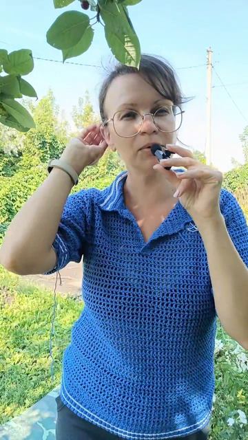 Вязаное поло крючком