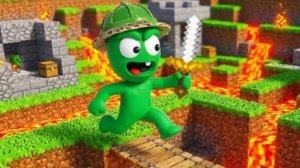 Пластилиновый зеленый инопланетянин мультфильм для детей